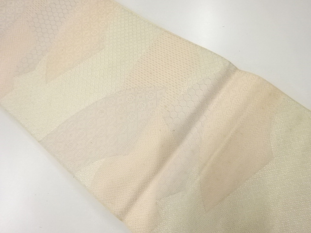 アンティーク　地紙に亀甲模様織出し袋帯（材料）